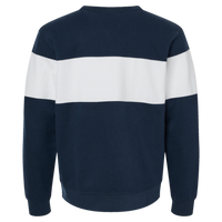 J. America Unisex Varsity Fleece Crewneck Sweatshirt, Navy, Back view