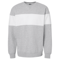 J. America Unisex Varsity Fleece Crewneck Sweatshirt, Oxford, Front view