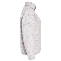 J. America Women’s Epic Sherpa Quarter-Zip Pullover, Oatmeal Heather / Oatmeal Heather, Right Sleeve view