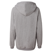 J. America Women's Sueded V-Neck Hooded Sweatshirt, Oxford, Back view