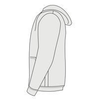 J. America Women's Sueded V-Neck Hooded Sweatshirt, White, Left Sleeve view