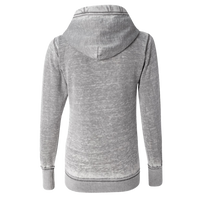 J. America Women's Zen Fleece Full-Zip Hooded Sweatshirt, Cement, Back view
