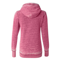 J. America Women's Zen Fleece Full-Zip Hooded Sweatshirt, Wildberry, Back view