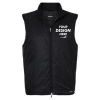 Jaanuu Men's Phantom Insulated Vest, Black, Front view, Mockup