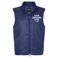 Jaanuu Men's Phantom Insulated Vest, Navy Blue, Front view, Mockup