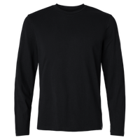 Jaanuu Men's RegenX Cotton Underscrub Long Sleeve T-Shirt, Black, Front view