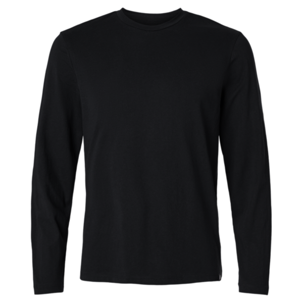 Jaanuu Men's RegenX Cotton Underscrub Long Sleeve T-Shirt, Black, Front view