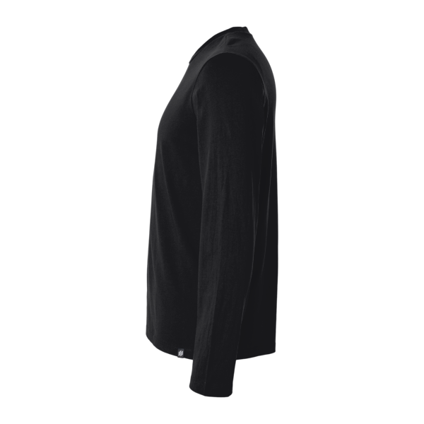 Jaanuu Men's RegenX Cotton Underscrub Long Sleeve T-Shirt, Black, Left Sleeve view