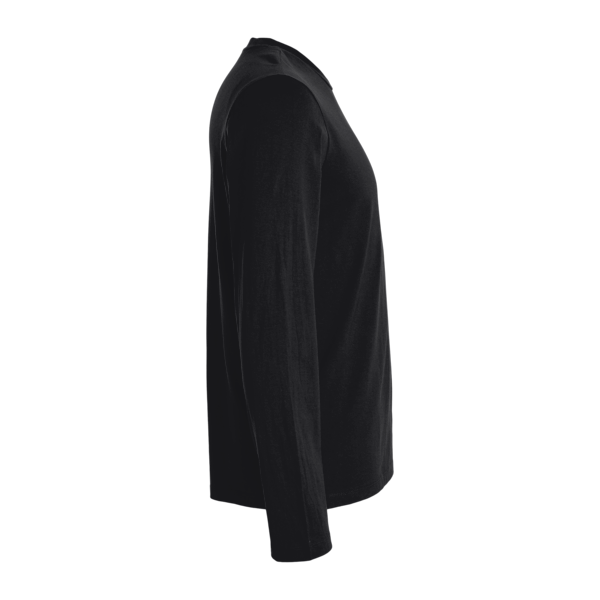 Jaanuu Men's RegenX Cotton Underscrub Long Sleeve T-Shirt, Black, Right Sleeve view