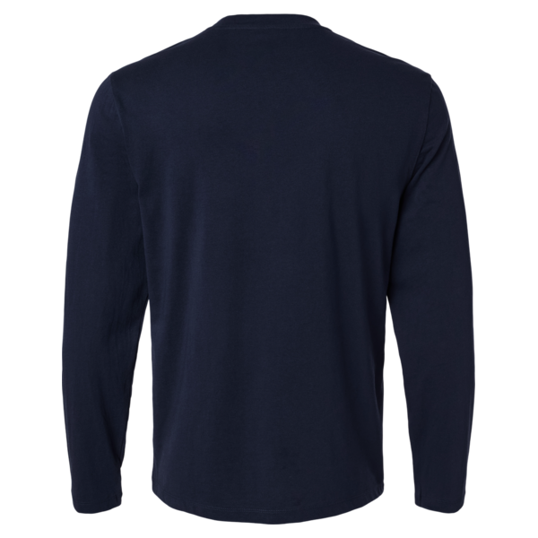 Jaanuu Men's RegenX Cotton Underscrub Long Sleeve T-Shirt, Midnight Navy, Back view