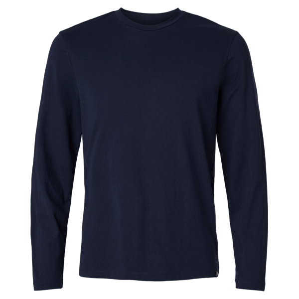 Jaanuu Men's RegenX Cotton Underscrub Long Sleeve T-Shirt, Midnight Navy, Front view