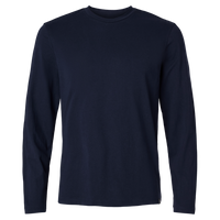 Jaanuu Men's RegenX Cotton Underscrub Long Sleeve T-Shirt, Midnight Navy, Front view