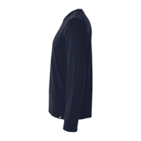 Jaanuu Men's RegenX Cotton Underscrub Long Sleeve T-Shirt, Midnight Navy, Left Sleeve view