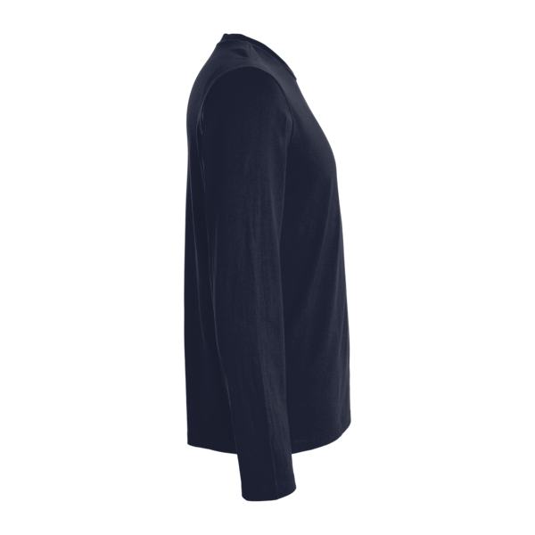 Jaanuu Men's RegenX Cotton Underscrub Long Sleeve T-Shirt, Midnight Navy, Right Sleeve view