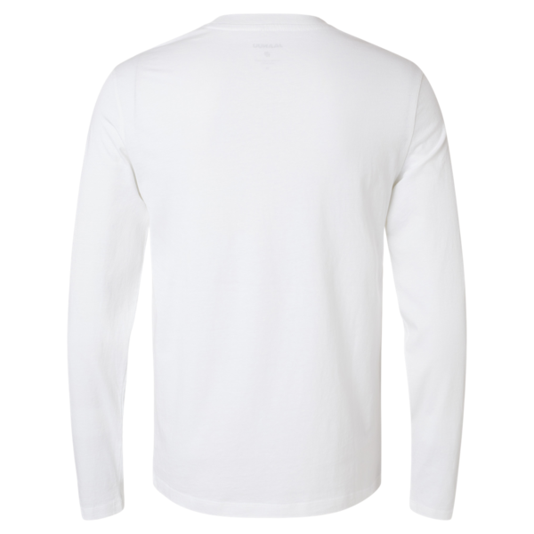Jaanuu Men's RegenX Cotton Underscrub Long Sleeve T-Shirt, White, Back view