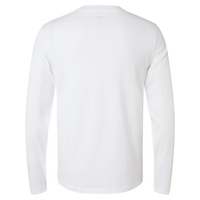 Jaanuu Men's RegenX Cotton Underscrub Long Sleeve T-Shirt, White, Back view