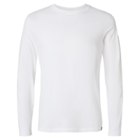 Jaanuu Men's RegenX Cotton Underscrub Long Sleeve T-Shirt, White, Front view