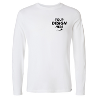 Jaanuu Men's RegenX Cotton Underscrub Long Sleeve T-Shirt, White, Front view, Mockup