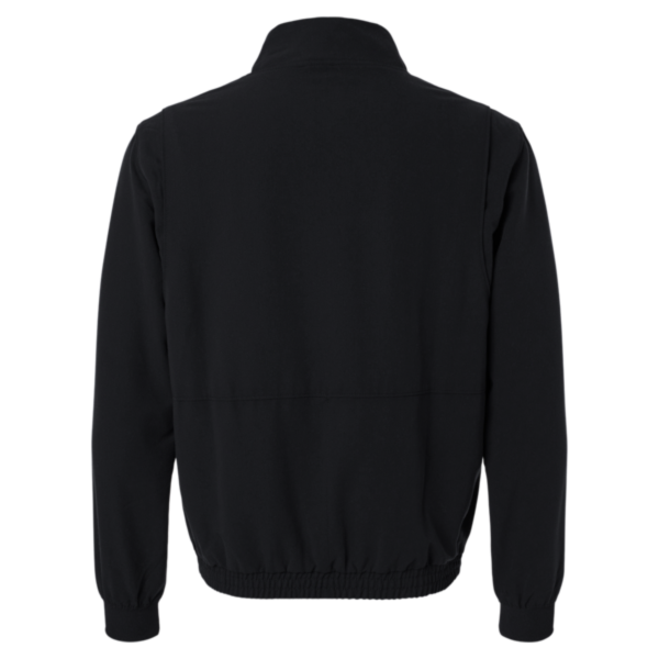 Jaanuu Men's Wolfe Everyday Full-Zip 6-Pocket Scrub Jacket, Black, Back view