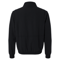 Jaanuu Men's Wolfe Everyday Full-Zip 6-Pocket Scrub Jacket, Black, Back view