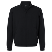 Jaanuu Men's Wolfe Everyday Full-Zip 6-Pocket Scrub Jacket, Black, Front view