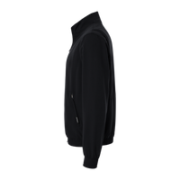 Jaanuu Men's Wolfe Everyday Full-Zip 6-Pocket Scrub Jacket, Black, Left Sleeve view