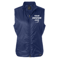 Jaanuu Women's Phantom Insulated Vest, Navy Blue, Front view, Mockup