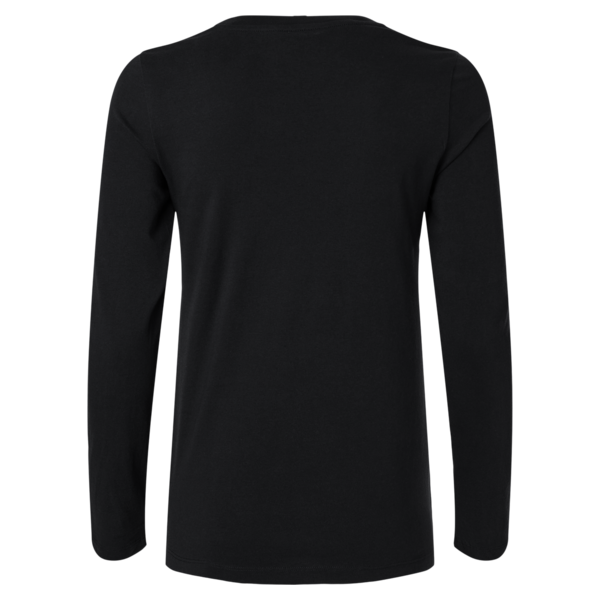 Jaanuu Women's RegenX Cotton Underscrub Long Sleeve T-Shirt, Black, Back view