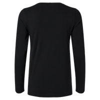 Jaanuu Women's RegenX Cotton Underscrub Long Sleeve T-Shirt, Black, Back view