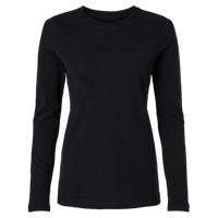 Jaanuu Women's RegenX Cotton Underscrub Long Sleeve T-Shirt, Black, Front view