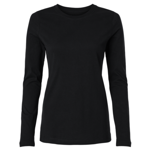 Jaanuu Women's RegenX Cotton Underscrub Long Sleeve T-Shirt, Black, Front view