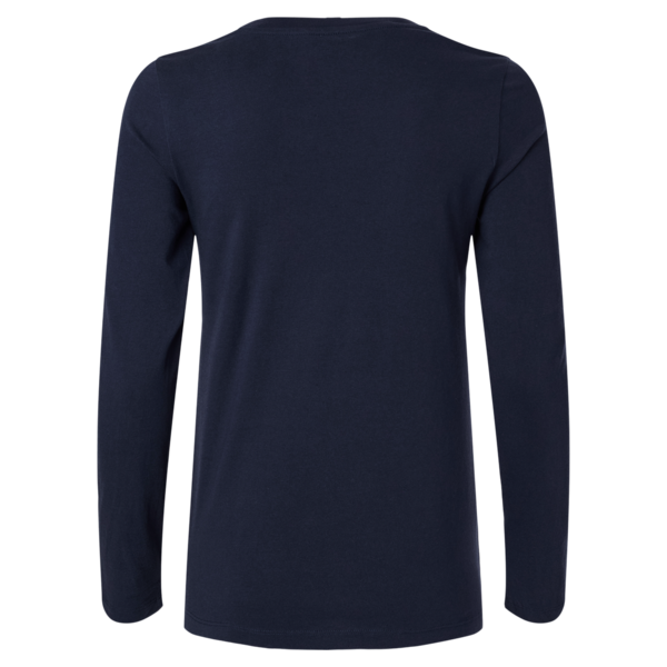 Jaanuu Women's RegenX Cotton Underscrub Long Sleeve T-Shirt, Midnight Navy, Back view