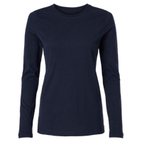 Jaanuu Women's RegenX Cotton Underscrub Long Sleeve T-Shirt, Midnight Navy, Front view