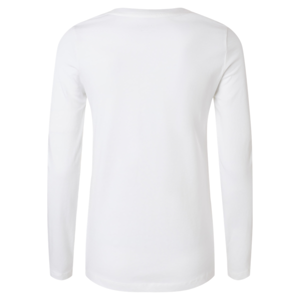 Jaanuu Women's RegenX Cotton Underscrub Long Sleeve T-Shirt, White, Back view