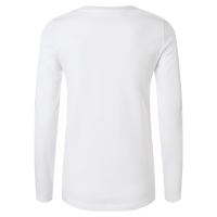 Jaanuu Women's RegenX Cotton Underscrub Long Sleeve T-Shirt, White, Back view