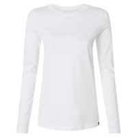 Jaanuu Women's RegenX Cotton Underscrub Long Sleeve T-Shirt, White, Front view