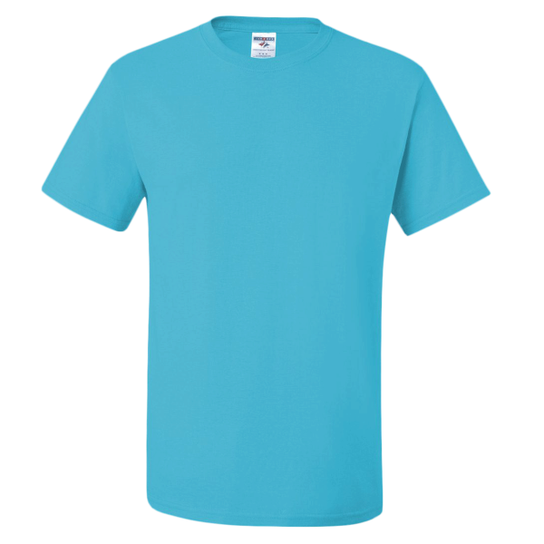 Jerzees Dri-Power® 50/50 T-Shirt, Aquatic Blue, Front view