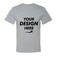 Jerzees Dri-Power® 50/50 T-Shirt, Athletic Heather, Front view, Mockup