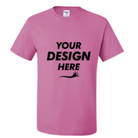 Jerzees Dri-Power® 50/50 T-Shirt, Azalea, Front view, Mockup
