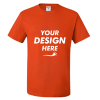 Jerzees Dri-Power® 50/50 T-Shirt, Burnt Orange, Front view, Mockup