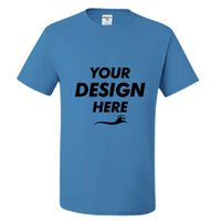 Jerzees Dri-Power® 50/50 T-Shirt, California Blue, Front view, Mockup