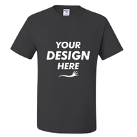 Jerzees Dri-Power® 50/50 T-Shirt, Charcoal Grey, Front view, Mockup
