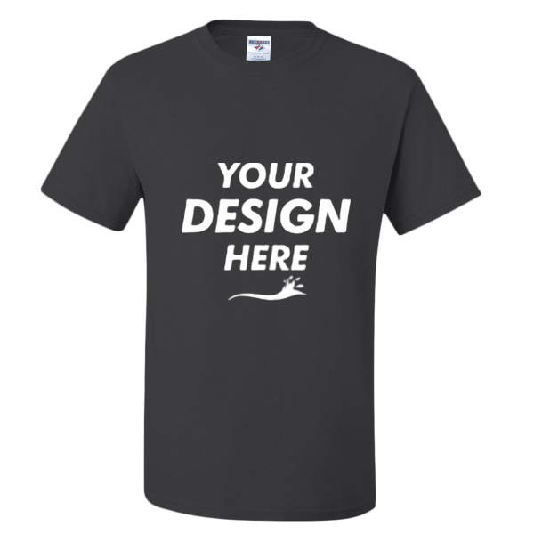 Jerzees Dri-Power® 50/50 T-Shirt, Charcoal Grey, Front view, Mockup