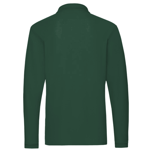 Jerzees Men's Dri-Power® Long Sleeve Polo, Forest Green, Back view