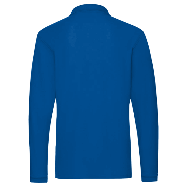 Jerzees Men's Dri-Power® Long Sleeve Polo, Royal, Back view