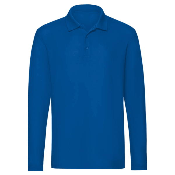 Jerzees Men's Dri-Power® Long Sleeve Polo, Royal, Front view