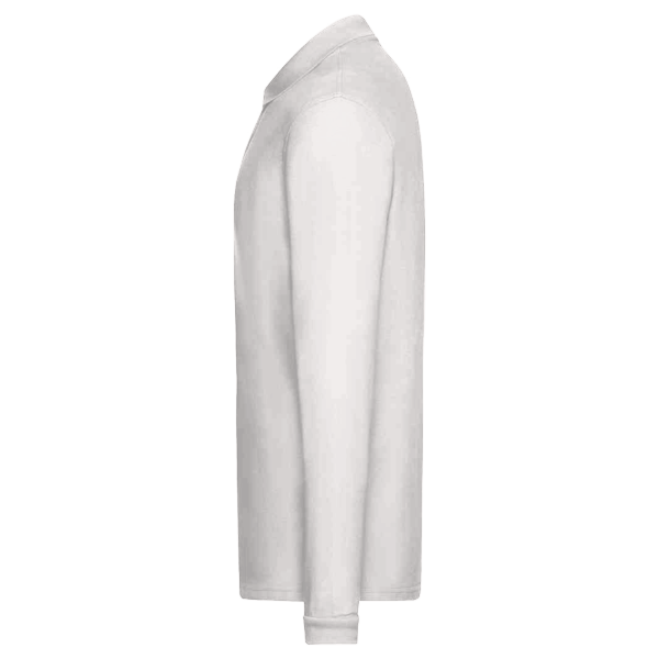 Jerzees Men's Dri-Power® Long Sleeve Polo, White, Left Sleeve view
