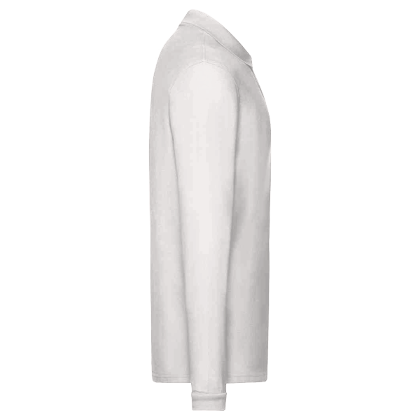 Jerzees Men's Dri-Power® Long Sleeve Polo, White, Right Sleeve view