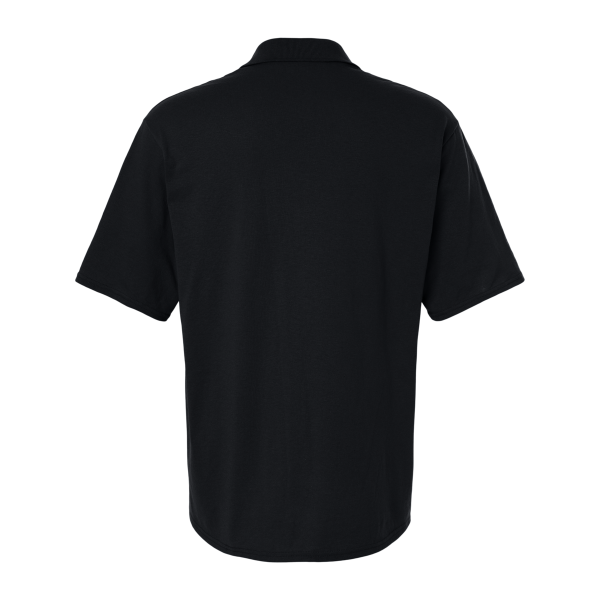 Jerzees Men's Dri-Power® Polo with Pocket, Black, Back view