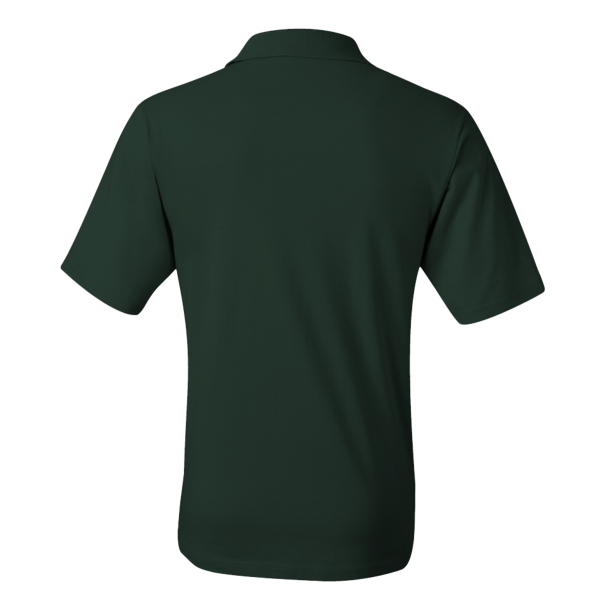 Jerzees Men's Dri-Power® Polo with Pocket, Forest Green, Back view